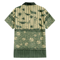 Hawaii Christmas In July Hawaiian Shirt Olive Green Mele Kalikimaka Sea Animals DT05 - Polynesian Pride