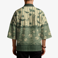 Hawaii Christmas In July Kimono Olive Green Mele Kalikimaka Sea Animals