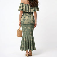 Hawaii Christmas In July Mermaid Dress Olive Green Mele Kalikimaka Sea Animals DT05 - Polynesian Pride