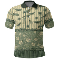 Hawaii Christmas In July Polo Shirt Olive Green Mele Kalikimaka Sea Animals DT05 Green - Polynesian Pride