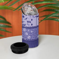 Hawaii Christmas In July 4 in 1 Can Cooler Tumbler Amethyst Purple Mele Kalikimaka Sea Animals