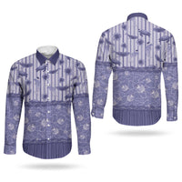 Hawaii Christmas In July Couples Matching Off Shoulder Short Dress and Long Sleeve Button Shirt Amethyst Purple Mele Kalikimaka Sea Animals DT05 - Polynesian Pride