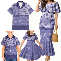 Hawaii Christmas In July Family Matching Mermaid Dress and Hawaiian Shirt Amethyst Purple Mele Kalikimaka Sea Animals DT05 - Polynesian Pride