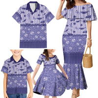Hawaii Christmas In July Family Matching Mermaid Dress and Hawaiian Shirt Amethyst Purple Mele Kalikimaka Sea Animals