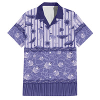 Hawaii Christmas In July Family Matching Short Sleeve Bodycon Dress and Hawaiian Shirt Amethyst Purple Mele Kalikimaka Sea Animals DT05 Dad's Shirt - Short Sleeve Purple - Polynesian Pride