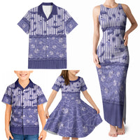 Hawaii Christmas In July Family Matching Tank Maxi Dress and Hawaiian Shirt Amethyst Purple Mele Kalikimaka Sea Animals DT05 - Polynesian Pride
