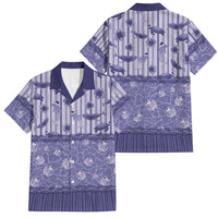 Hawaii Christmas In July Family Matching Tank Maxi Dress and Hawaiian Shirt Amethyst Purple Mele Kalikimaka Sea Animals DT05 Dad's Shirt - Short Sleeve Purple - Polynesian Pride