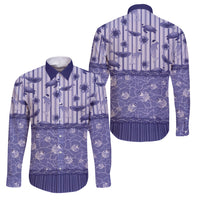 Hawaii Christmas In July Family Matching Tank Maxi Dress and Hawaiian Shirt Amethyst Purple Mele Kalikimaka Sea Animals DT05 Dad's Shirt - Long Sleeve Purple - Polynesian Pride