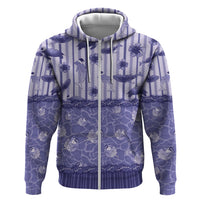 Hawaii Christmas In July Hoodie Amethyst Purple Mele Kalikimaka Sea Animals DT05 Zip Hoodie Purple - Polynesian Pride