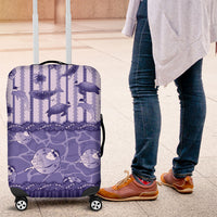 Hawaii Christmas In July Luggage Cover Amethyst Purple Mele Kalikimaka Sea Animals