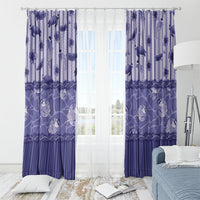 Hawaii Christmas In July Window Curtain Amethyst Purple Mele Kalikimaka Sea Animals DT05 - Polynesian Pride