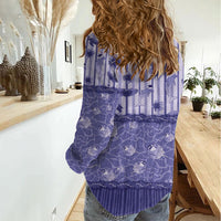 Hawaii Christmas In July Women Casual Shirt Amethyst Purple Mele Kalikimaka Sea Animals