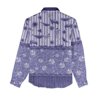 Hawaii Christmas In July Women Casual Shirt Amethyst Purple Mele Kalikimaka Sea Animals
