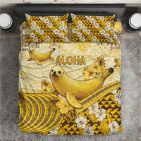 Hawaii Banana Seal Bedding Set Ilio Holo I Ka Uaua Aloha DT05 Yellow - Polynesian Pride