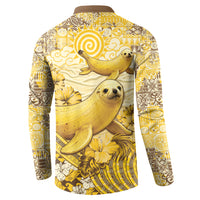 Hawaii Banana Seal Button Sweatshirt Ilio Holo I Ka Uaua Aloha DT05 - Polynesian Pride