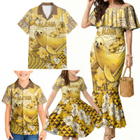 Hawaii Banana Seal Family Matching Mermaid Dress and Hawaiian Shirt Ilio Holo I Ka Uaua Aloha DT05 - Polynesian Pride