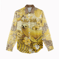 Hawaii Banana Seal Women Casual Shirt Ilio Holo I Ka Uaua Aloha DT05 - Polynesian Pride