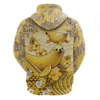 Hawaii Banana Seal Zip Hoodie Ilio Holo I Ka Uaua Aloha DT05 - Polynesian Pride