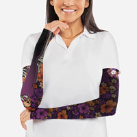 Hawaii Halloween Arm Sleeves Skeleton Bones Flower Lei Tropical Floral DT05 - Polynesian Pride