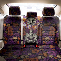 Hawaii Halloween Back Car Seat Cover Skeleton Bones Flower Lei Tropical Floral DT05 - Polynesian Pride