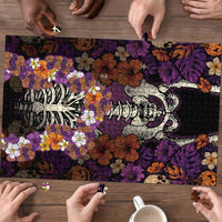 Hawaii Halloween Puzzle Skeleton Bones Flower Lei Tropical Floral DT05 - Polynesian Pride