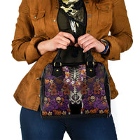 Hawaii Halloween Shoulder Handbag Skeleton Bones Flower Lei Tropical Floral DT05 - Polynesian Pride
