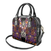 Hawaii Halloween Shoulder Handbag Skeleton Bones Flower Lei Tropical Floral DT05 - Polynesian Pride