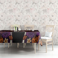 Hawaii Halloween Tablecloth Skeleton Bones Flower Lei Tropical Floral DT05 - Polynesian Pride