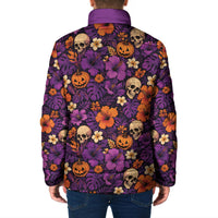 Hawaii Halloween Padded Jacket Skeleton Pumpkin Hawaiian Flower Tribal DT05 - Polynesian Pride