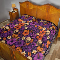 Hawaii Halloween Quilt Skeleton Pumpkin Hawaiian Flower Tribal DT05 - Polynesian Pride