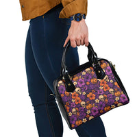 Hawaii Halloween Shoulder Handbag Skeleton Pumpkin Hawaiian Flower Tribal DT05 - Polynesian Pride