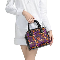 Hawaii Halloween Shoulder Handbag Skeleton Pumpkin Hawaiian Flower Tribal DT05 - Polynesian Pride