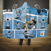Argentina Football Hooded Blanket Goat Comic Style Sun Of May DT05 - Polynesian Pride