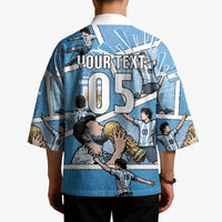 Custom Argentina Football Kimono Goat Comic Style Sun Of May