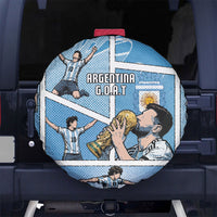 Argentina Football Spare Tire Cover Goat Comic Style Sun Of May