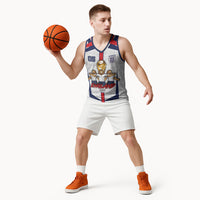 Custom England Football Basketball Jersey Three Lions Trophy St George Cross DT05 - Polynesian Pride