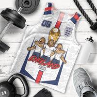 Custom England Football Men Tank Top Three Lions Trophy St George Cross