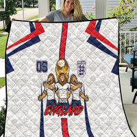 Custom England Football Quilt Three Lions Trophy St George Cross