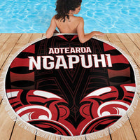 Aotearoa Ngapuhi Beach Blanket Maori Pattern New Zealand - Polynesian Pride
