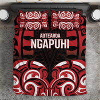 Aotearoa Ngapuhi Bedding Set Maori Pattern New Zealand DT05 Red - Polynesian Pride