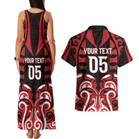Custom Aotearoa Ngapuhi Couples Matching Tank Maxi Dress and Hawaiian Shirt Maori Pattern New Zealand - Polynesian Pride
