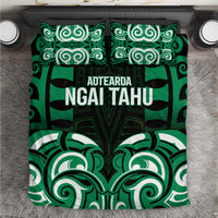Aotearoa Ngai Tahu Bedding Set Maori Pattern New Zealand DT05 Green - Polynesian Pride