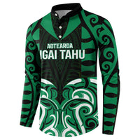 Custom Aotearoa Ngai Tahu Button Sweatshirt Maori Pattern New Zealand - Polynesian Pride