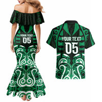 Custom Aotearoa Ngai Tahu Couples Matching Mermaid Dress and Hawaiian Shirt Maori Pattern New Zealand - Polynesian Pride