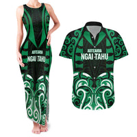 Custom Aotearoa Ngai Tahu Couples Matching Tank Maxi Dress and Hawaiian Shirt Maori Pattern New Zealand - Polynesian Pride