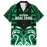 Custom Aotearoa Ngai Tahu Family Matching Off Shoulder Maxi Dress and Hawaiian Shirt Maori Pattern New Zealand - Polynesian Pride