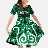 Custom Aotearoa Ngai Tahu Family Matching Short Sleeve Bodycon Dress and Hawaiian Shirt Maori Pattern New Zealand - Polynesian Pride