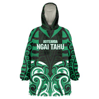 Custom Aotearoa Ngai Tahu Wearable Blanket Hoodie Maori Pattern New Zealand - Polynesian Pride