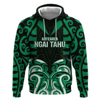 Custom Aotearoa Ngai Tahu Zip Hoodie Maori Pattern New Zealand - Polynesian Pride
