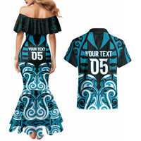 Custom Aotearoa Ngati Porou Couples Matching Mermaid Dress and Hawaiian Shirt Maori Pattern New Zealand - Polynesian Pride